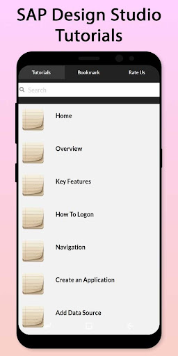 Android application Easy SAP Design Studio Tutoria screenshort
