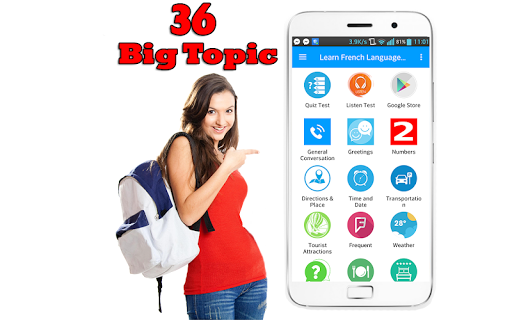 Android application Learn French Language Offline screenshort