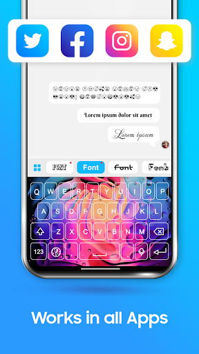 Teclado de fuentes: fuentes elegantes, emojis, temas