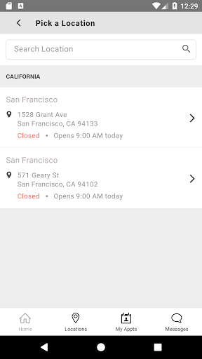 Public Barber Salon Scheduling Screen 2