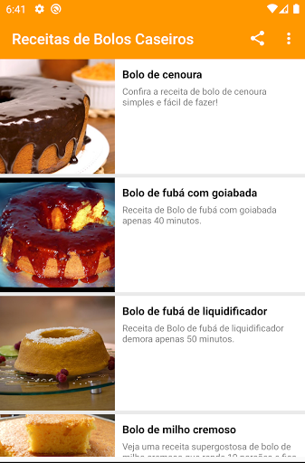 Receitas de Bolos Caseiros