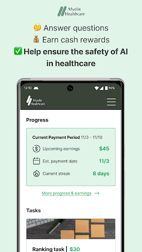 Android application Myelin Healthcare screenshort