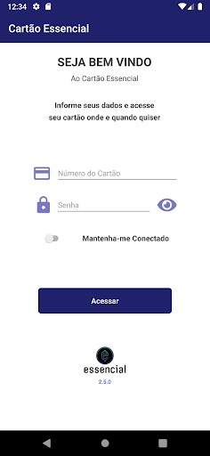 Android application Cartão Essencial screenshort