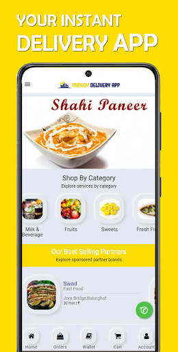 Android application Monjoy Delivery screenshort