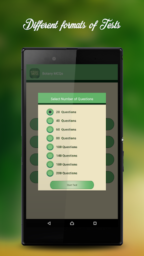Android application Botany MCQs screenshort