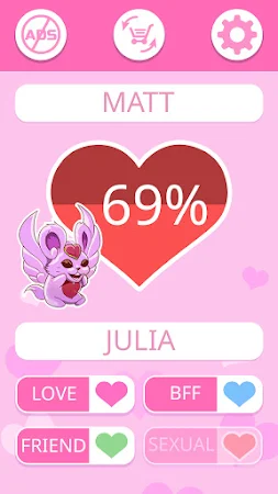 Game screenshot LOVE TEST - match calculator hack