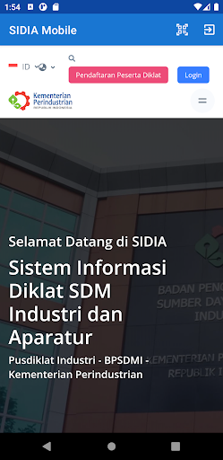 Android application SIDIA Mobile - Kementerian Per screenshort