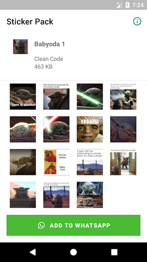 Stickers Baby-Yoda Memes Screen 3