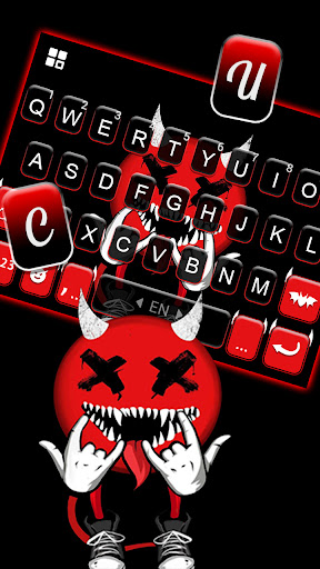 Red Rocker Devil Keyboard Back Screen 2