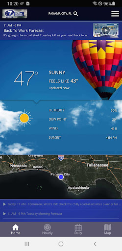 Screenshot of WJHG Weather