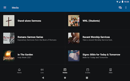 Screenshot of CBC APP