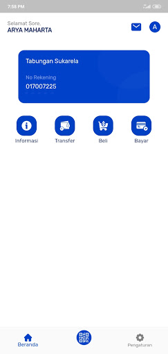 Android application M-Banking Sedana Buana screenshort
