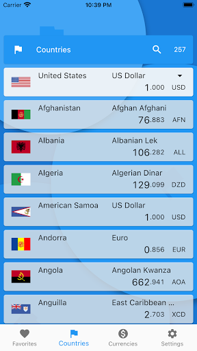 Android application TER - Travel Exchange Rate screenshort