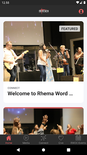 Android application Rhema Word Outreach Center screenshort