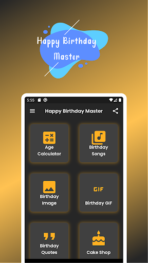 Android application Birthday Mp3 Songs & Find Age screenshort