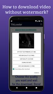 TikLoader video no watermark