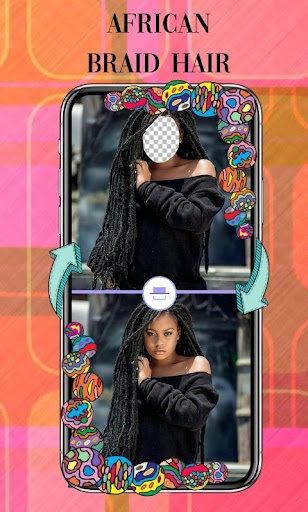 Android application African Braid Hairstyle Editor screenshort