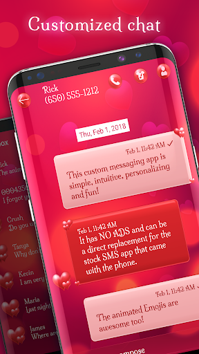 Romantic love red color theme Screen 2