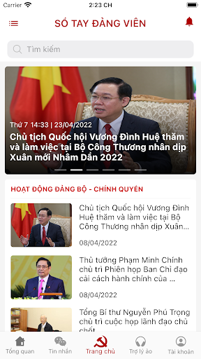Android application Sổ tay Đảng viên Quảng Trị screenshort