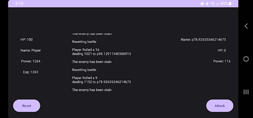 Android application Simple Battle Bash screenshort