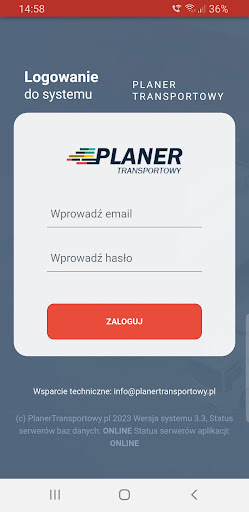 Android application Planer Transportowy screenshort