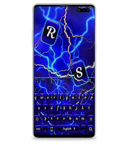 Captura de Pantalla 7 Blue Lightning Keyboard Theme android