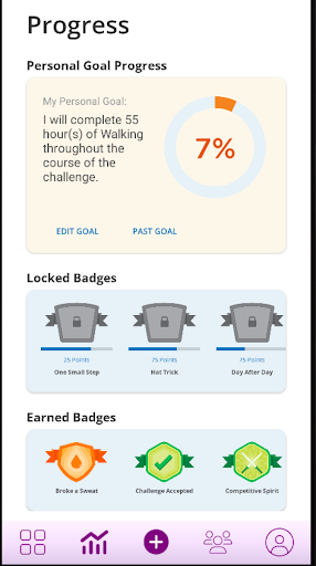 Screenshot of Global Wellness Challenge