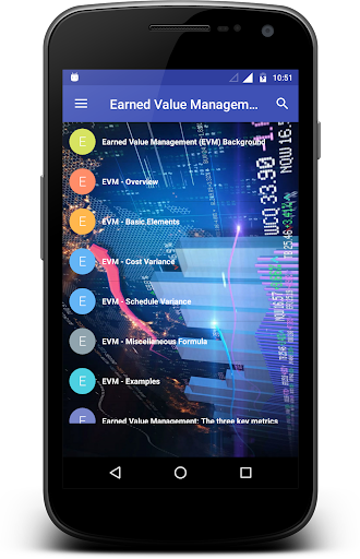 Android application Earned Value Management screenshort