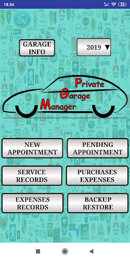 Android application Garage Manager screenshort