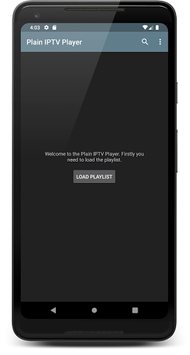 Android application Plain IPTV Player screenshort