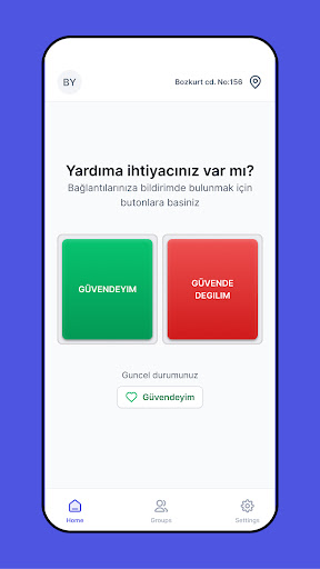 Android application Benburadayım screenshort