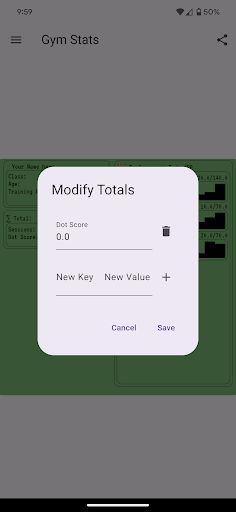 Android application RPG Gym Stats screenshort