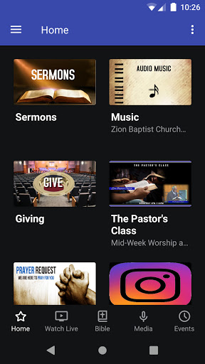 Android application Zion Baptist Church Shreveport screenshort