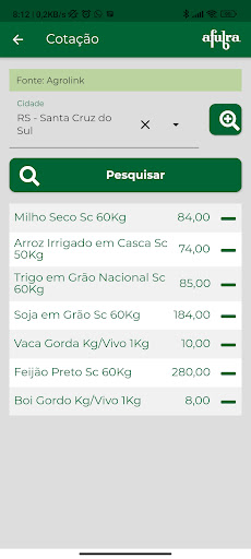 Android application Afubra Agro screenshort