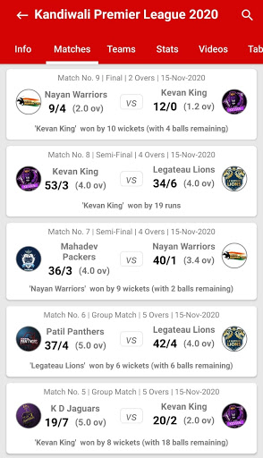 Android application ND Sports Live : sports data & screenshort