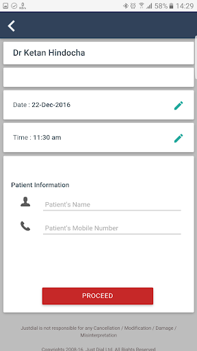 Appointment Dr.Ketan Hindocha Screen 2