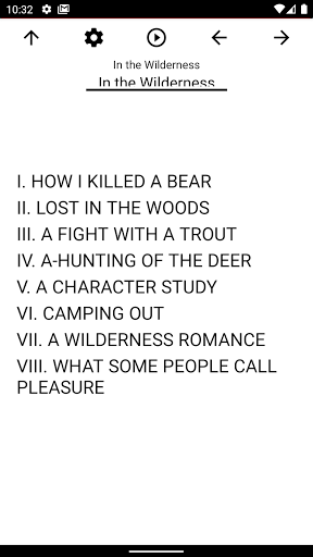 Android application Book, In the Wilderness screenshort