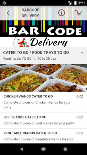 Barcode food delivery Screen 3