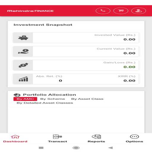 Android application Mahindra Finance Investments screenshort