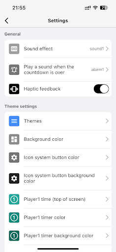 Chess Clock (Timer) Screen 2