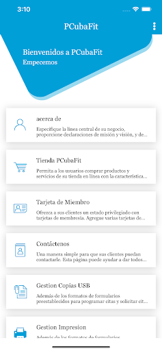 Android application PRCubafit screenshort
