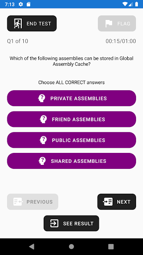 Android application QuizBleat screenshort