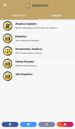 SINPOFESC Screen 2