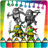 Coloring turtle the ninja legendes icon