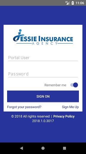 Android application Jessie Insurance screenshort