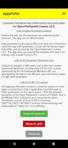 Android application AppyPoltix screenshort