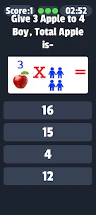 King of Math Quiz game test