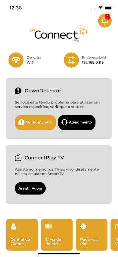 Android application UpConnect screenshort