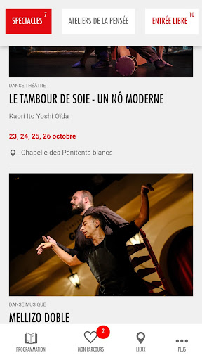 Android application Festival d'Avignon screenshort