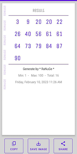 Random Number Screen 2